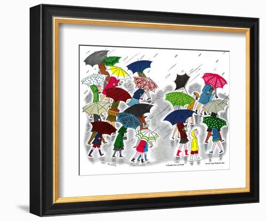 Umbrellas - Jack and Jill, April 1945-Stella May DaCosta-Framed Premium Giclee Print