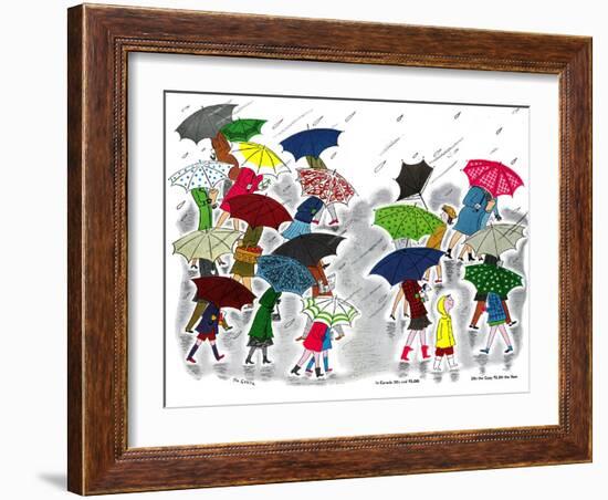 Umbrellas - Jack and Jill, April 1945-Stella May DaCosta-Framed Giclee Print