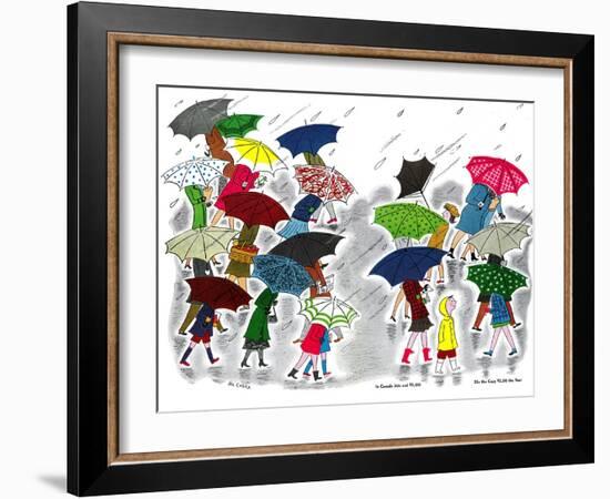 Umbrellas - Jack and Jill, April 1945-Stella May DaCosta-Framed Giclee Print