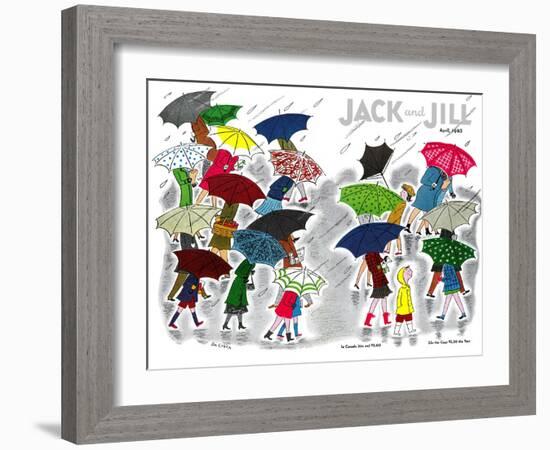 Umbrellas - Jack and Jill, April 1945-Stella May DaCosta-Framed Giclee Print