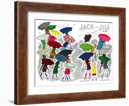 Umbrellas - Jack and Jill, April 1945-Stella May DaCosta-Framed Giclee Print