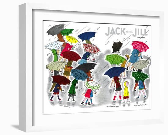 Umbrellas - Jack and Jill, April 1945-Stella May DaCosta-Framed Giclee Print