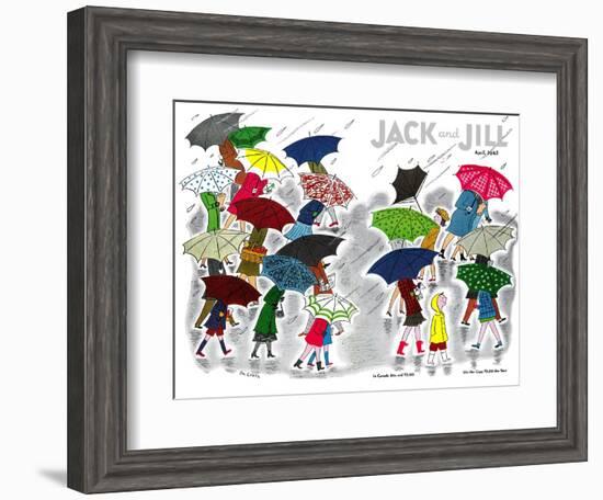 Umbrellas - Jack and Jill, April 1945-Stella May DaCosta-Framed Giclee Print