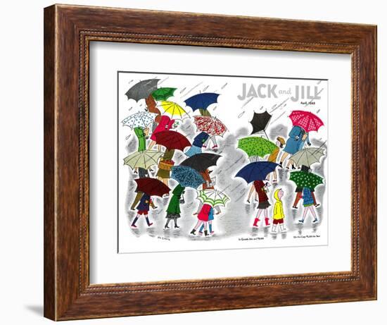 Umbrellas - Jack and Jill, April 1945-Stella May DaCosta-Framed Giclee Print