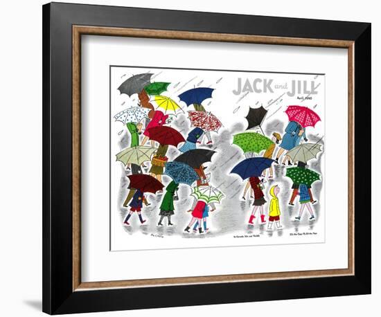 Umbrellas - Jack and Jill, April 1945-Stella May DaCosta-Framed Giclee Print