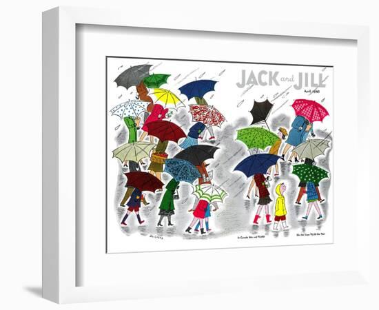 Umbrellas - Jack and Jill, April 1945-Stella May DaCosta-Framed Giclee Print