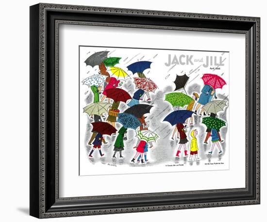 Umbrellas - Jack and Jill, April 1945-Stella May DaCosta-Framed Giclee Print