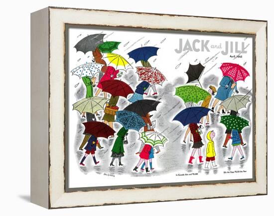 Umbrellas - Jack and Jill, April 1945-Stella May DaCosta-Framed Premier Image Canvas