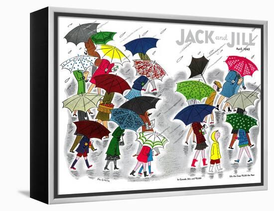 Umbrellas - Jack and Jill, April 1945-Stella May DaCosta-Framed Premier Image Canvas