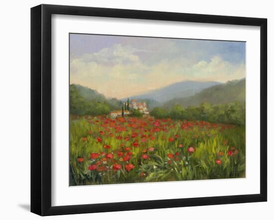 Umbrian Poppy Field-Mary Jean Weber-Framed Art Print