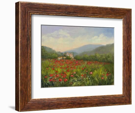 Umbrian Poppy Field-Mary Jean Weber-Framed Art Print