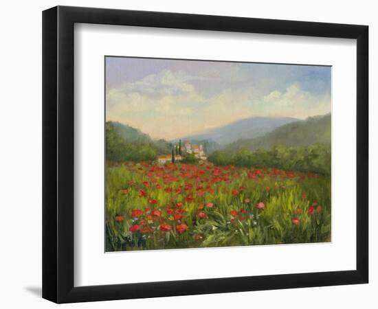 Umbrian Poppy Field-Mary Jean Weber-Framed Art Print