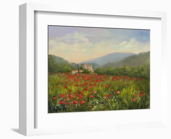 Umbrian Poppy Field-Mary Jean Weber-Framed Art Print