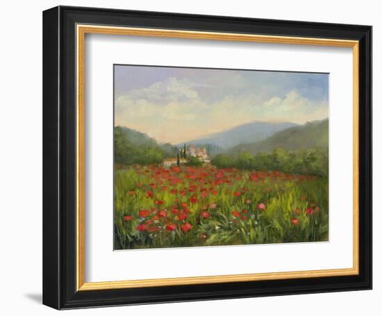 Umbrian Poppy Field-Mary Jean Weber-Framed Art Print