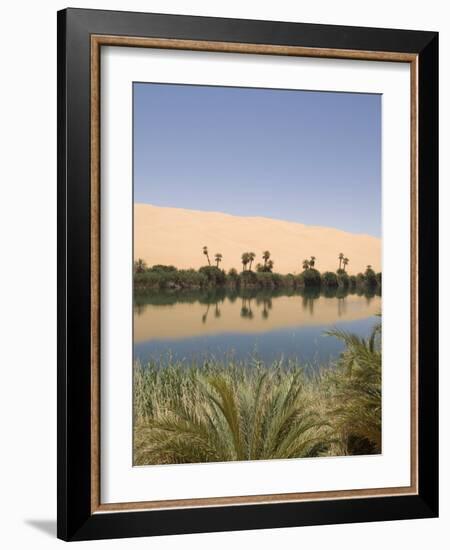 Umm El Ma Lake, Erg Awbari, Sahara Desert, Fezzan, Libya, North Africa, Africa-Pitamitz Sergio-Framed Photographic Print