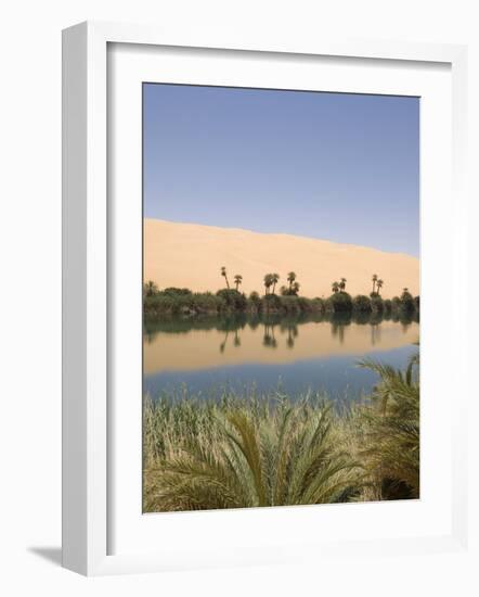 Umm El Ma Lake, Erg Awbari, Sahara Desert, Fezzan, Libya, North Africa, Africa-Pitamitz Sergio-Framed Photographic Print