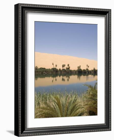 Umm El Ma Lake, Erg Awbari, Sahara Desert, Fezzan, Libya, North Africa, Africa-Pitamitz Sergio-Framed Photographic Print