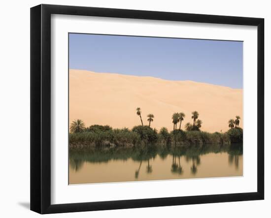 Umm El Ma Lake, Erg Awbari, Sahara Desert, Fezzan, Libya, North Africa, Africa-Pitamitz Sergio-Framed Photographic Print