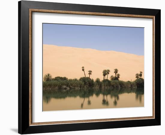 Umm El Ma Lake, Erg Awbari, Sahara Desert, Fezzan, Libya, North Africa, Africa-Pitamitz Sergio-Framed Photographic Print