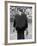 Umpire Bill Summers Glaring Toward Cleveland Indians Dugout-George Silk-Framed Premium Photographic Print