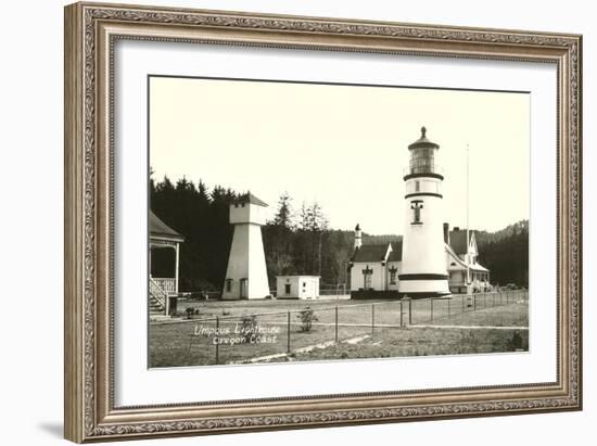 Umpqua Lighthouse, Oregon Coast-null-Framed Art Print