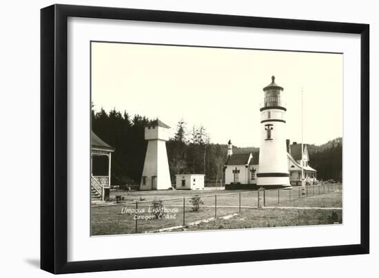 Umpqua Lighthouse, Oregon Coast-null-Framed Art Print