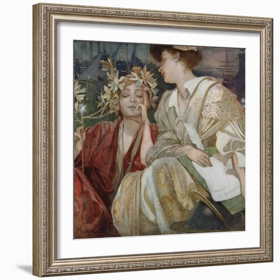 Umschlag Fuer Die Zeitschrift Town Topics New York, 1910-Alphonse Mucha-Framed Giclee Print