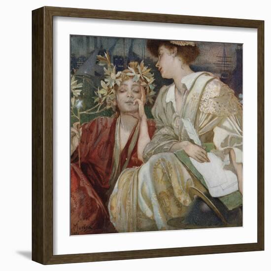 Umschlag Fuer Die Zeitschrift Town Topics New York, 1910-Alphonse Mucha-Framed Giclee Print