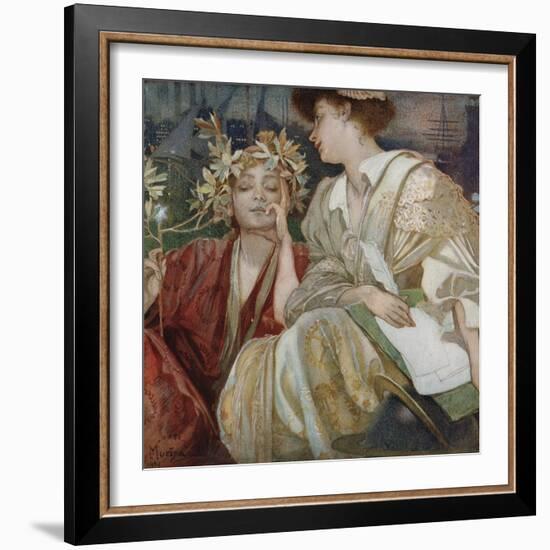 Umschlag Fuer Die Zeitschrift Town Topics New York, 1910-Alphonse Mucha-Framed Giclee Print