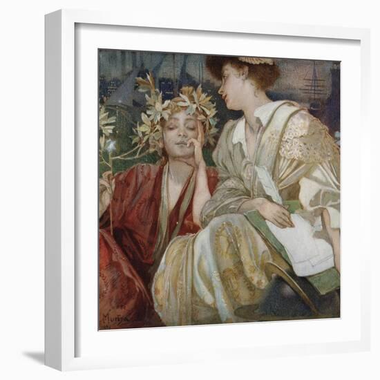 Umschlag Fuer Die Zeitschrift Town Topics New York, 1910-Alphonse Mucha-Framed Giclee Print