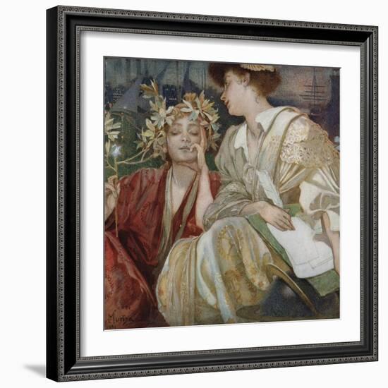 Umschlag Fuer Die Zeitschrift Town Topics New York, 1910-Alphonse Mucha-Framed Giclee Print