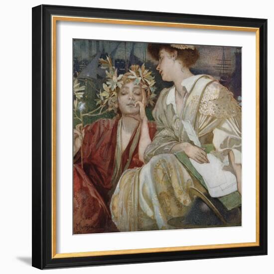 Umschlag Fuer Die Zeitschrift Town Topics New York, 1910-Alphonse Mucha-Framed Giclee Print