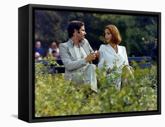 Un Amour by Pluie by Jean Claude Brialy with Romy Schneider and Nino Castelnuovo, 1973 (photo)-null-Framed Stretched Canvas