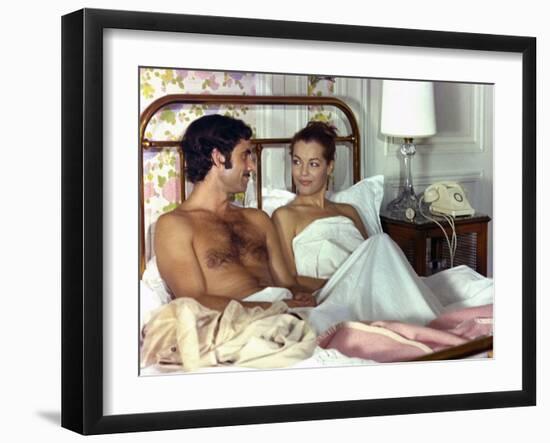 Un Amour by Pluie by Jean Claude Brialy with Romy Schneider and Nino Castelnuovo, 1973 (photo)-null-Framed Photo