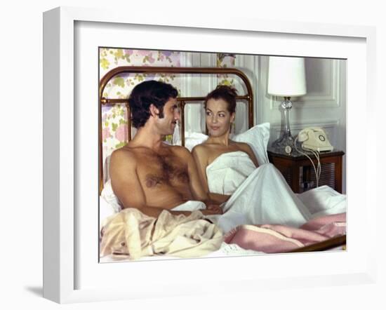 Un Amour by Pluie by Jean Claude Brialy with Romy Schneider and Nino Castelnuovo, 1973 (photo)-null-Framed Photo