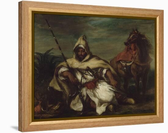 Un arabe-Eugene Delacroix-Framed Premier Image Canvas