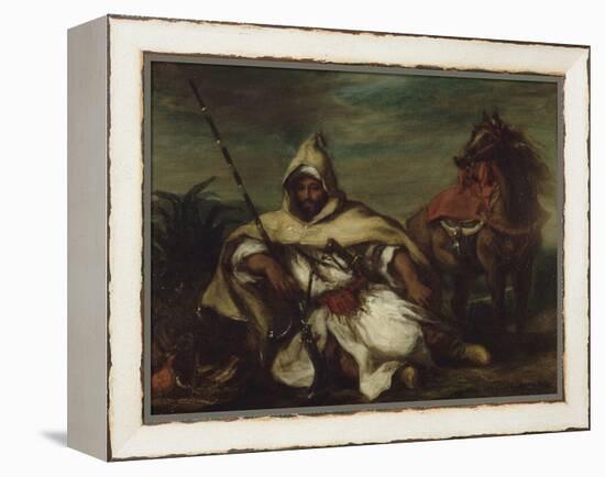 Un arabe-Eugene Delacroix-Framed Premier Image Canvas