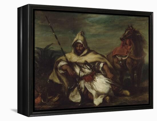 Un arabe-Eugene Delacroix-Framed Premier Image Canvas