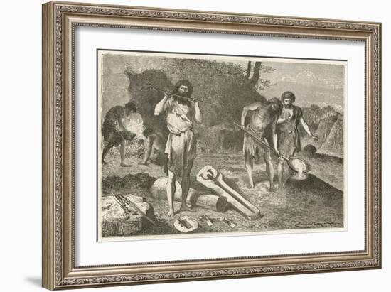 Un Atelier De Mouleur a L'Epoque De Bronze-Emile Antoine Bayard-Framed Giclee Print