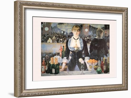 Un Bar Aux Folies Bergeres-Edouard Manet-Framed Art Print
