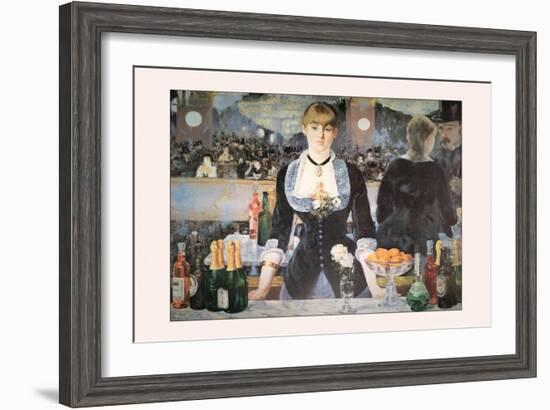 Un Bar Aux Folies Bergeres-Edouard Manet-Framed Art Print