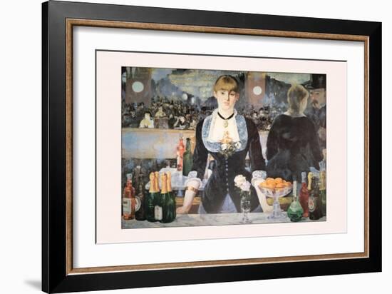 Un Bar Aux Folies Bergeres-Edouard Manet-Framed Art Print