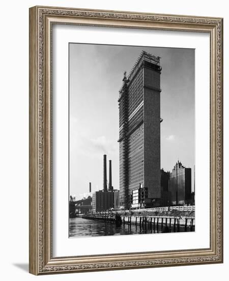 UN Building under Construction-null-Framed Photographic Print