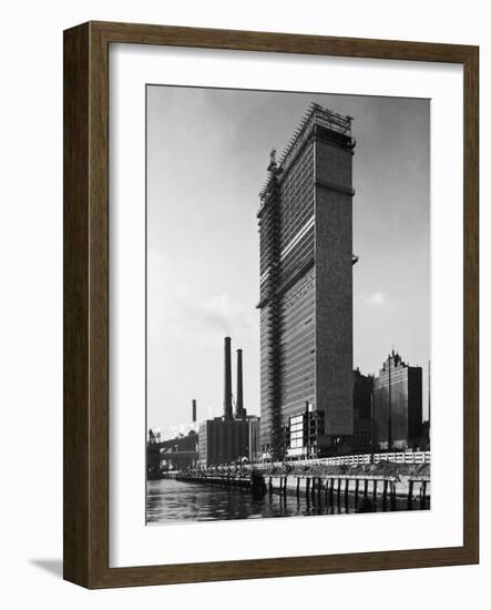 UN Building under Construction-null-Framed Photographic Print