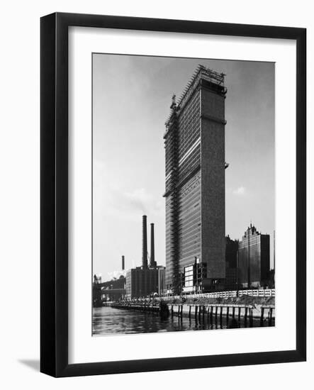 UN Building under Construction-null-Framed Photographic Print