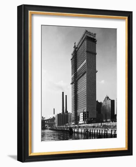 UN Building under Construction-null-Framed Photographic Print