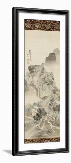 "Un chemin dans la montagne"-Shunsei Sha-Framed Giclee Print