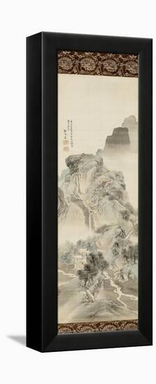 "Un chemin dans la montagne"-Shunsei Sha-Framed Premier Image Canvas