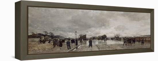 Un coin de Bercy pendant l'inondation-Luigi Loir-Framed Premier Image Canvas