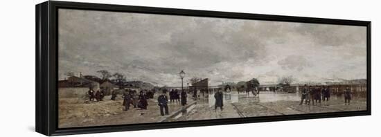 Un coin de Bercy pendant l'inondation-Luigi Loir-Framed Premier Image Canvas